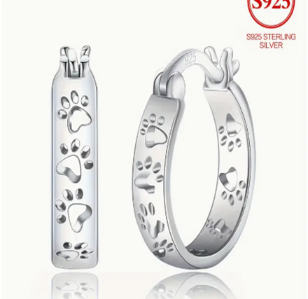 Aretes de aro de plata esterlina 925