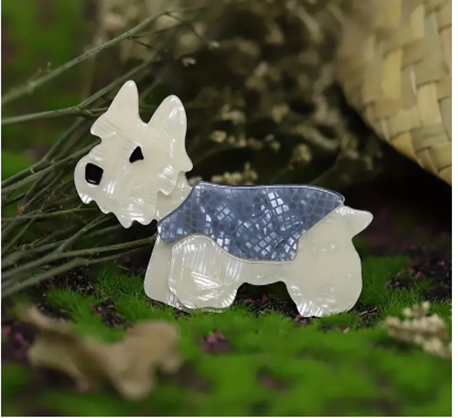 Broches de Perro Hechos a Mano de Acrílico